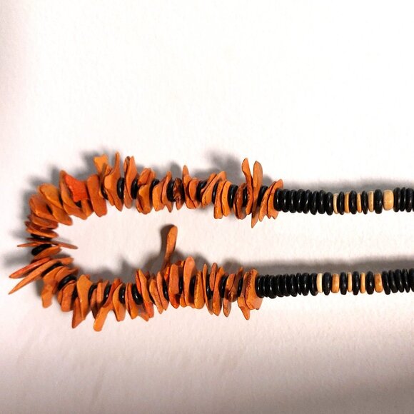 Women's Multi-Colors Shapes Wood Slats/Beads Statement Necklace - NWOT - Picture 8 of 10